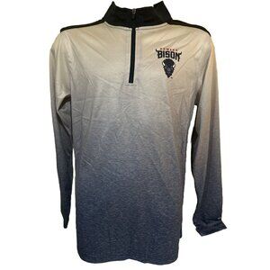 NEW Howard Bison Colosseum Athletics Navy Ombre LS 1/4 Zip T-Shirt Youth M